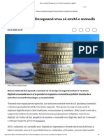 Banca Centrală Europeană Vrea Să Emită o Monedă Euro Digitală PDF