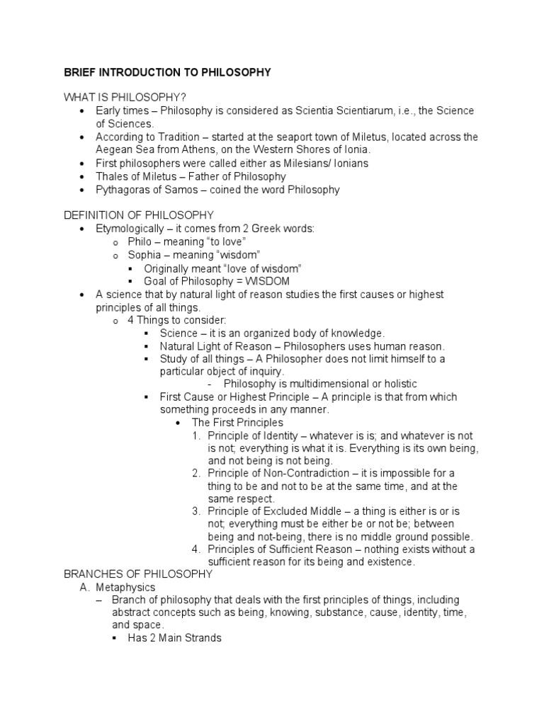 Introduction to Philosophy Basics | PDF | Metaphysics | Reality