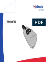 Operating Instructions for Webasto Telestart T80 Remote Heater Controller