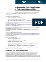 2020 VCE Music Investigation Performance Program Sheet and Performance Statement (Solo)