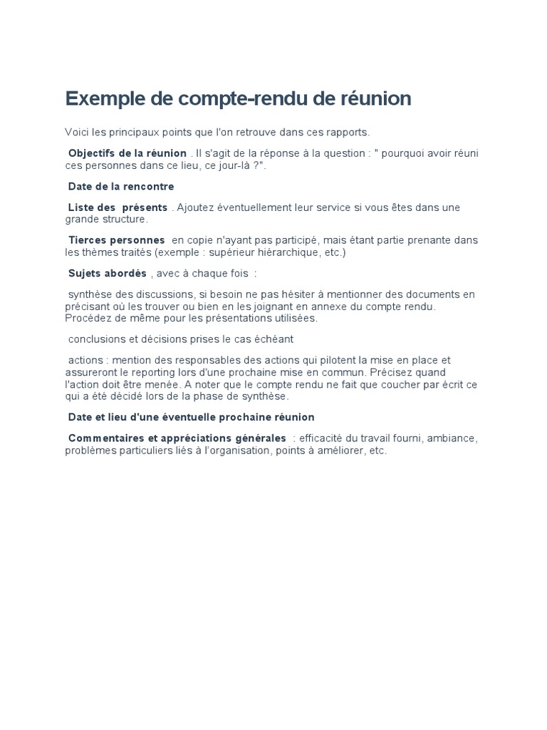 Exemple De Compte Pdf