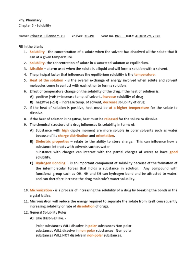 Chapter 5 Sol Pdf Solution Solvation