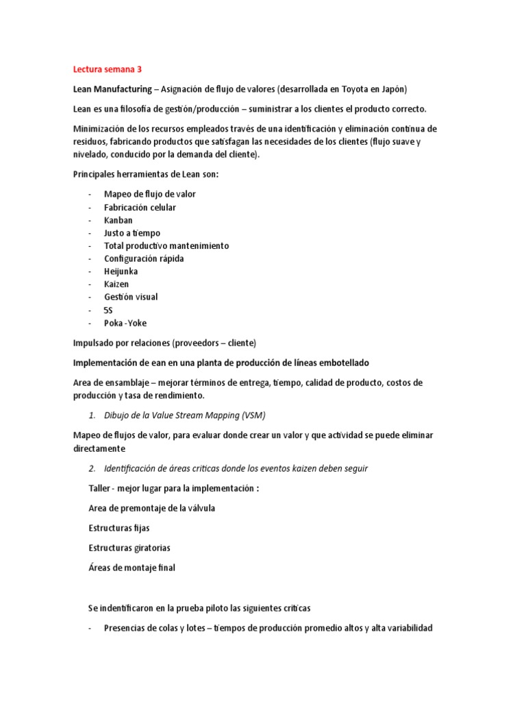 Tipos de TMO en Lean Manufacturing | PDF | Lean Manufacturing | Industrias