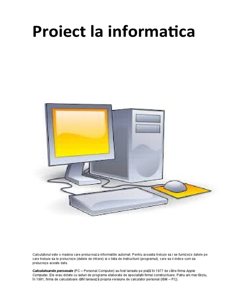 Informatica Proiect | PDF