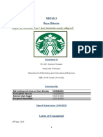 Report On Starbucks Case," How Starbucks Nearly Collapsed": MKT621.3 Buyer Behavior