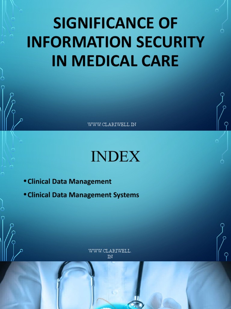 Significance of Information Security in Medical Care | PDF