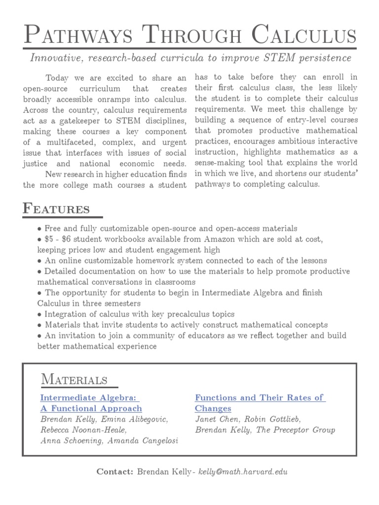 Open-Source Pathways to Calculus | PDF