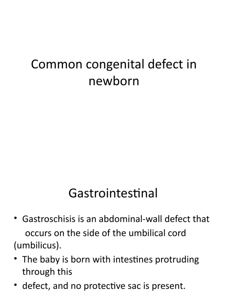 Common Congenital Defects in Newborns | PDF | Animal Anatomy ...