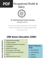 CH161 Occupational Health & Safety: Dr. Muhammad Usman Farooq