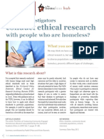 Conduct Ethical Research: With People Who Are Homeless?