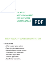 High Velocity Water Spray System Lecture