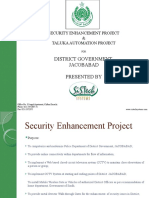 District Government Jacobabad Presented By: Security Enhancement Project & Taluka Automation Project