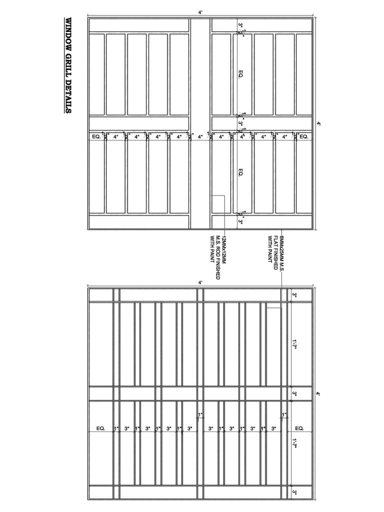 Window Grill Details PDF | PDF