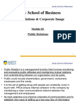 Amity School of Business Public Relations Module