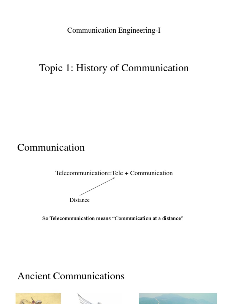 History of Communication Engineering | PDF
