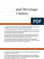 Food and Beverage Outlets (Chapter 2)