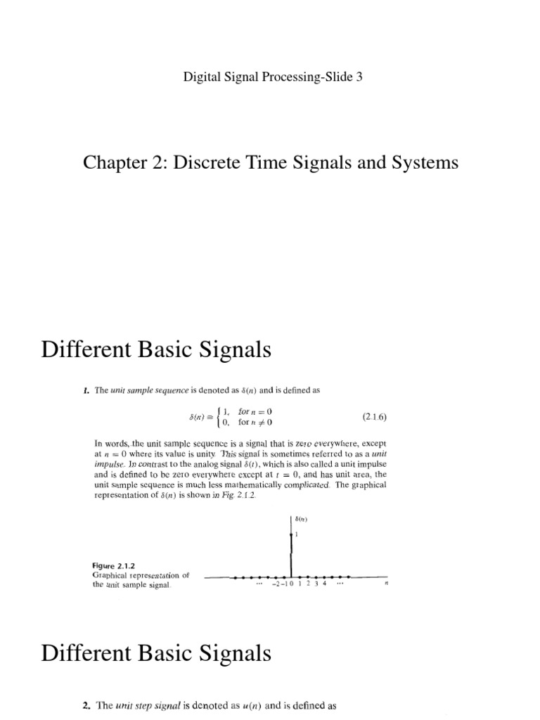Chapter 2: Discrete Time Signals and Systems: Digital Signal Processing ...