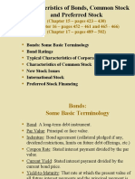 Characteristics of Bonds, Common Stock and Preferred Stock