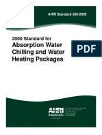 Absorption Water Chilling and Water Heating Packages: 2000 Standard For