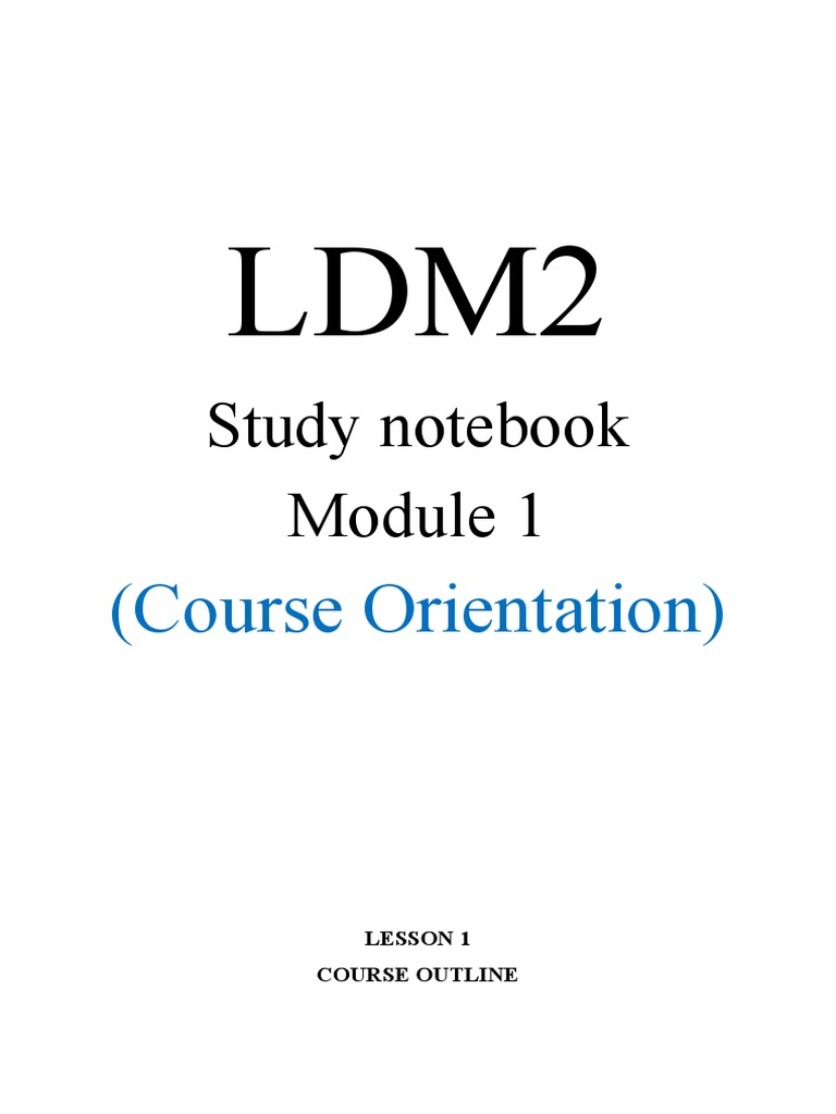 LDM2 Course Orientation and Learning Strategies | PDF | Distance ...