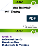 VKIS Construction Material and Testing (CE312) - LEC - Week-1