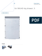 Set of Dividers For 991HD Big Drawer, 5 Pieces: Data Sheet