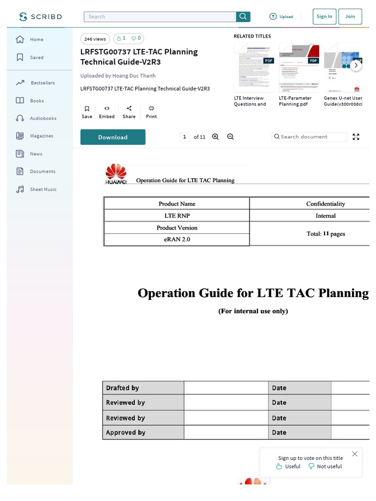 LTE TAC Planning Technical Guide V2R3 | PDF | Computer File | Media ...