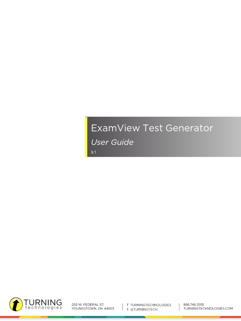 Examview Test Generator User Guide PDF Question Multiple Choice