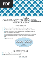 Data Communication and Networking: Subnetting by MR - Chishala G