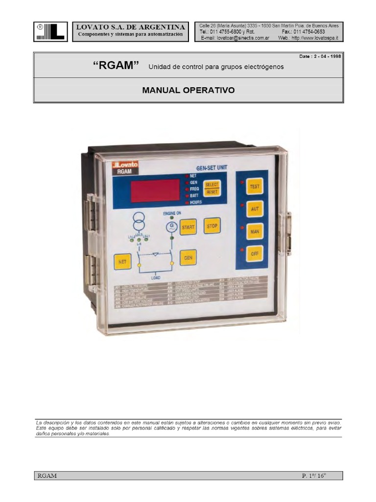 Manual RGAM 12 - 24 PDF | PDF