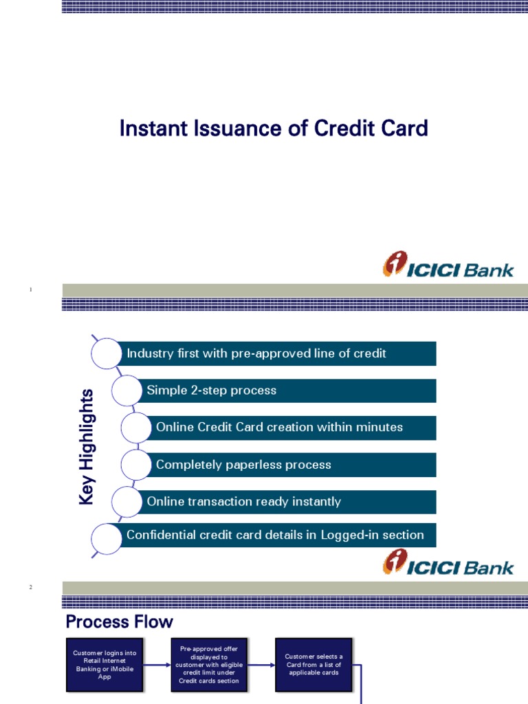 Instant Credit Card Issuance Process | PDF | Online Banking | Banks ...