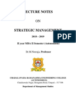 Strategic Management Notes-CREC PDF