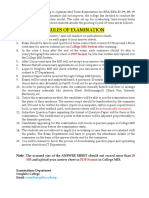 Rules of Examination: College MIS System PDF Format