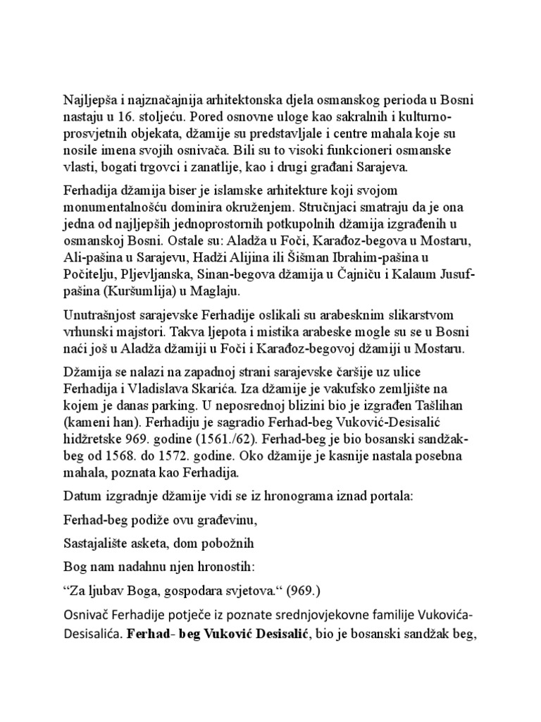 Ferhadija Džamija | PDF