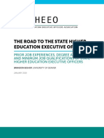 The Road To The State Higher Education Executive Office