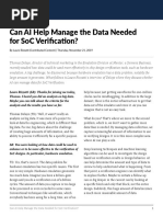 Can Ai Help Manage The Data Needed For Soc Verification?