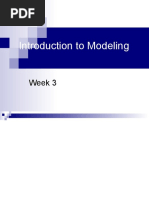 Introduction To Modeling Week 3