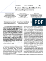 Problems and Barriers Affecting Total Productive Maintenance Implementation