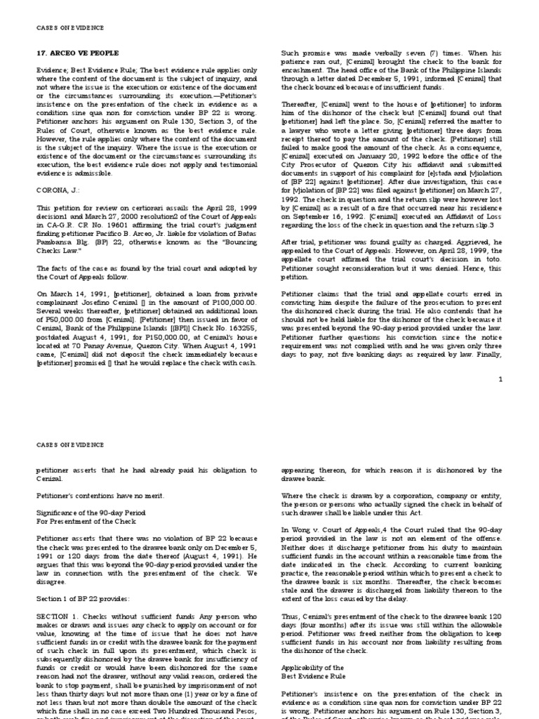 Evidence 3 | PDF | Cheque | Evidence (Law)