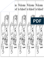 welcome to School - bookmark