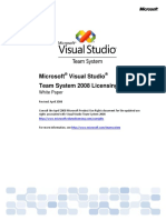 Microsoft Visual Studio Team System 2008 Licensing: White Paper