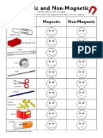 Magnetic Experiment Sheets.