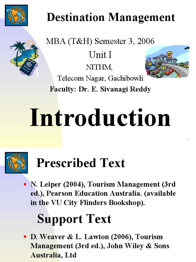 Destination Management in Tourism | PDF | Tourism | Tourism And Leisure