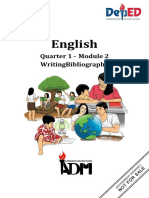 English: Quarter 1 - Module 2 Writingbibliography