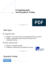 Data Analysis Fundamentals: Data Types and Hypothesis Testing