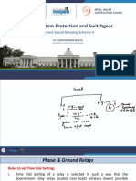 Power System Protection and Switchgear: Current Based Relaying Scheme-V