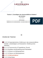 Tutorium 3 Die Hausarbeit PDF