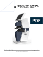 Operation Manual: Auto Lensmeter Plm-8000