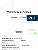 Medidas de dispersión: rango, varianza, desviación estándar