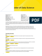 Master of Data Science: Learning Outcomes